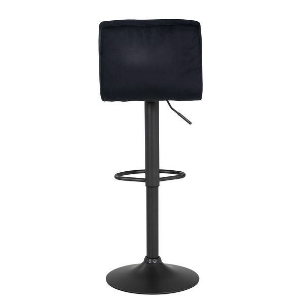 Barstuhl Irma (2er-Set) - Samt / Stahl - Schwarz