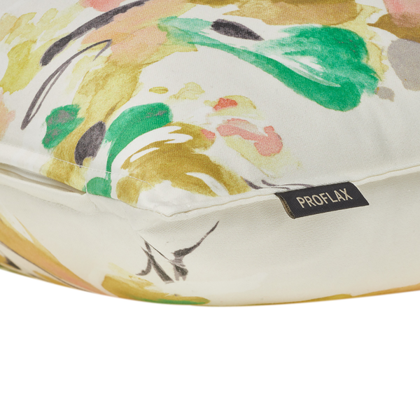 Kissenbezug Malby - Baumwollstoff - Weiß / Gelb