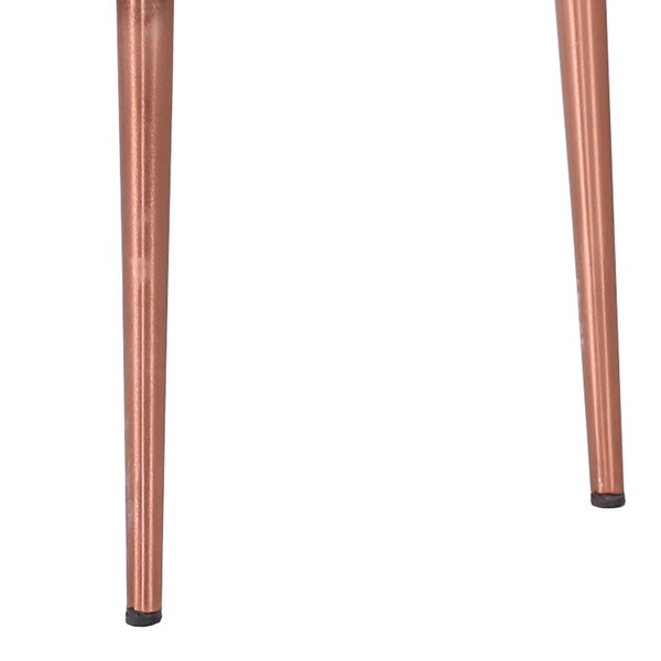 Beistelltisch Miya - Marmor / Metall - Marmor Braun / Kupfer