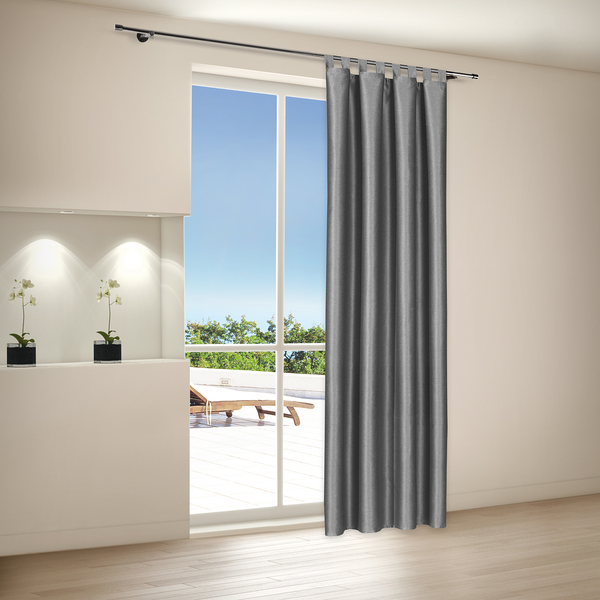 Fertiggardine Timo - Webstoff - Silbergrau