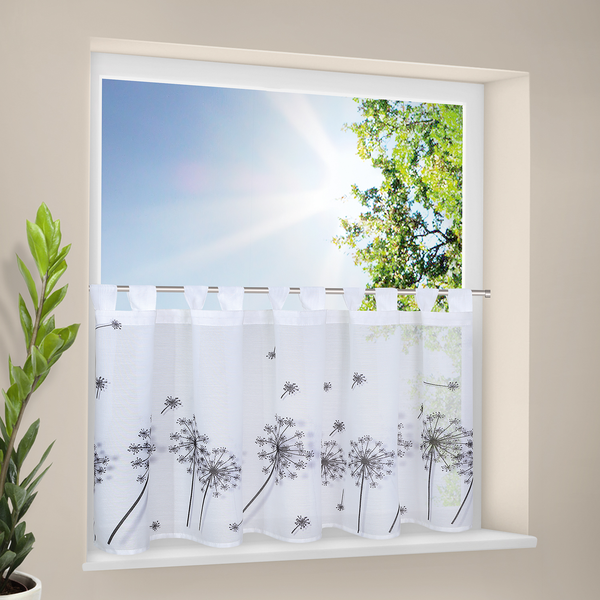 Bistrogardine Paula - Webstoff - Weiß / Anthrazit