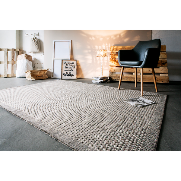 In-/Outdoorteppich Savannah I - Polypropylen - wendbar - Hellbraun - 80 x 150 cm