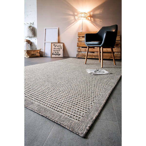 In-/Outdoorteppich Savannah I - Polypropylen - wendbar - Hellbraun - 80 x 150 cm
