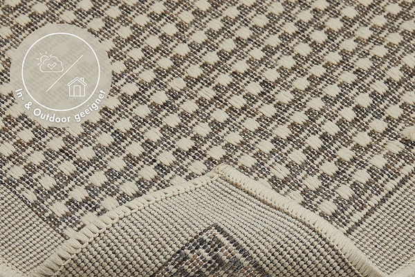 In-/Outdoorteppich Savannah I - Polypropylen - wendbar - Hellbraun - 80 x 150 cm