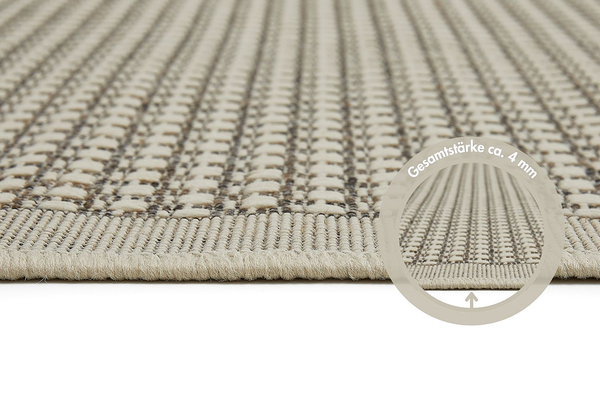 In-/Outdoorteppich Savannah I - Polypropylen - wendbar - Hellbraun - 80 x 150 cm