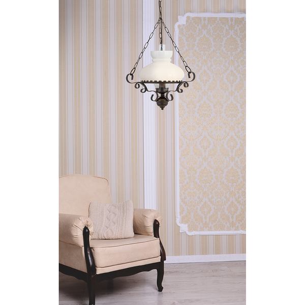 Pendelleuchte Hurricane - Milchglas / Stahl - 1-flammig
