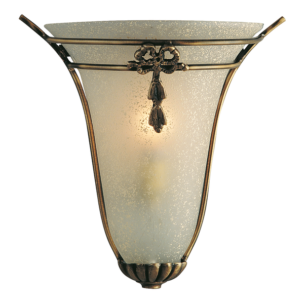 Wandleuchte Wall V - Glas / Messing - 1-flammig