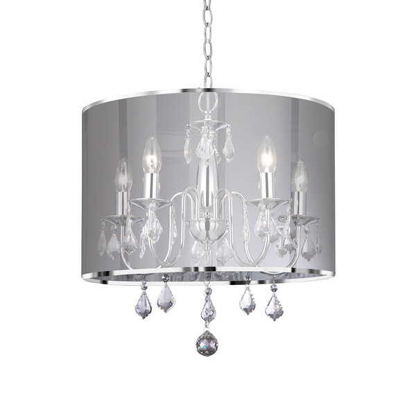 Pendelleuchte Venetian II - Polycarbonat / Stahl - 5-flammig