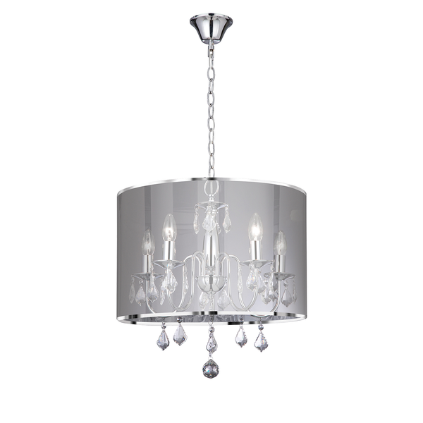 Pendelleuchte Venetian II - Polycarbonat / Stahl - 5-flammig