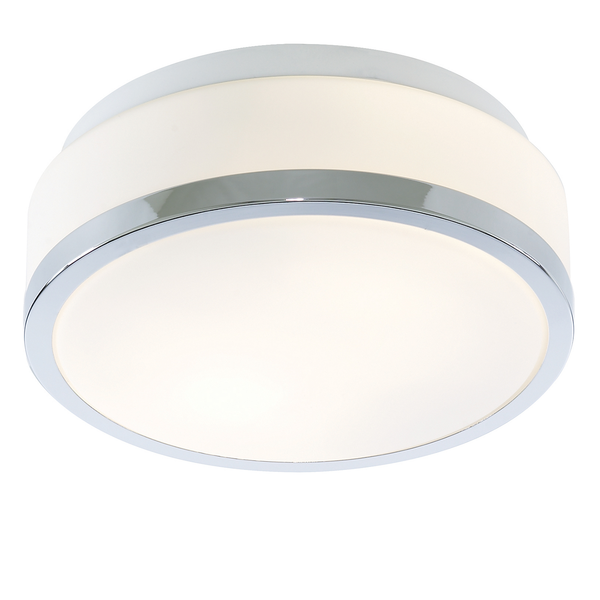 Badleuchte Discs II - Milchglas / Stahl - 2-flammig