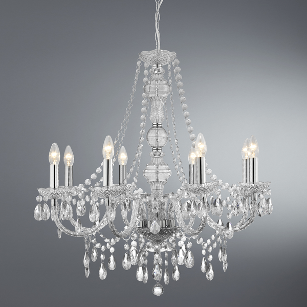 Kronleuchter Marie Therese I - Acryl / Stahl - 8-flammig