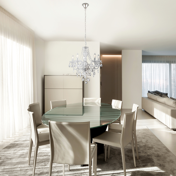 Kronleuchter Marie Therese II - Acryl / Stahl - 5-flammig