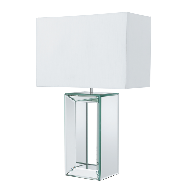 Tischleuchte Mirror I - Mischgewebe / Metall - 1-flammig