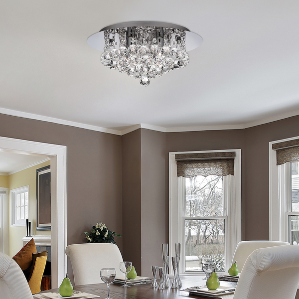 LED-Badleuchte Bathroom - Kristallglas / Stahl - 4-flammig