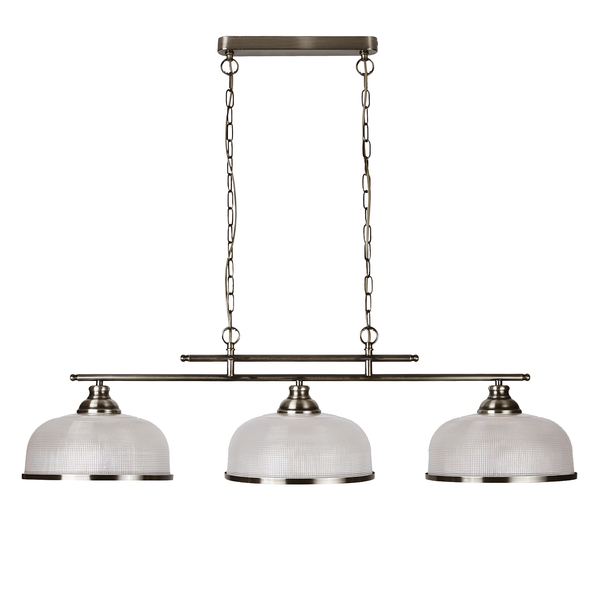 Pendelleuchte Bistro III - Glas / Stahl - 3-flammig