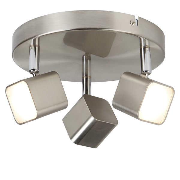 LED-Deckenleuchte Quad II - Polycarbonat / Stahl - 3-flammig