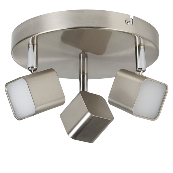 LED-Deckenleuchte Quad II - Polycarbonat / Stahl - 3-flammig