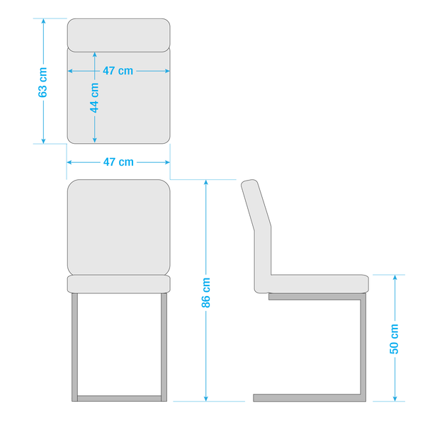 Freischwinger Finga I (2er-Set) - Vintage Kunstleder Kasai: Braun - Schwarz