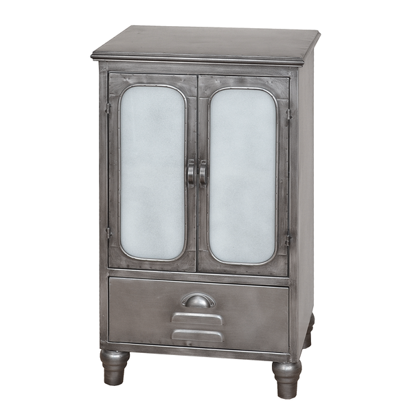 Schrank Yass - Metall - Antik Silber