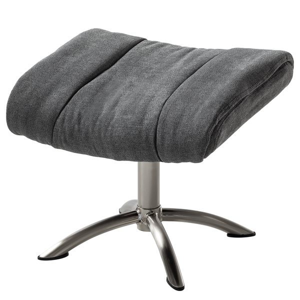 Relaxsessel La Para mit Hocker - Microfaser - Grau