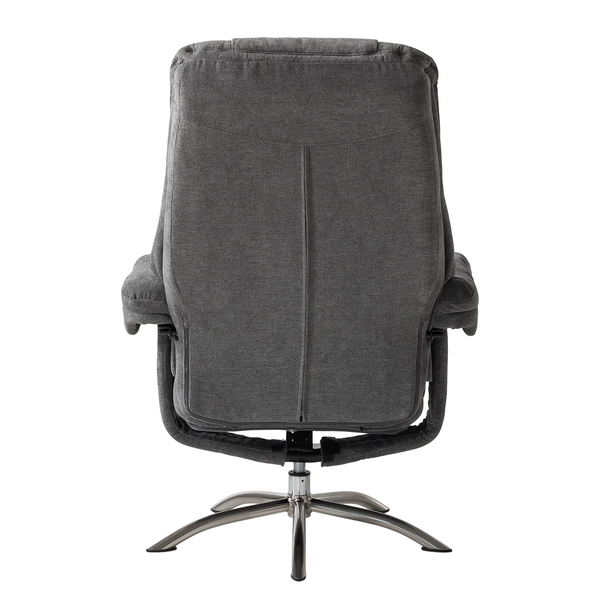Relaxsessel La Para mit Hocker - Microfaser - Grau