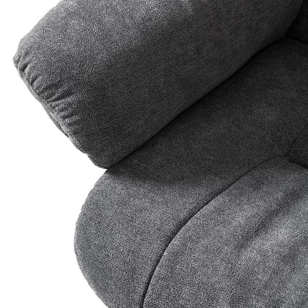 Relaxsessel La Para mit Hocker - Microfaser - Grau