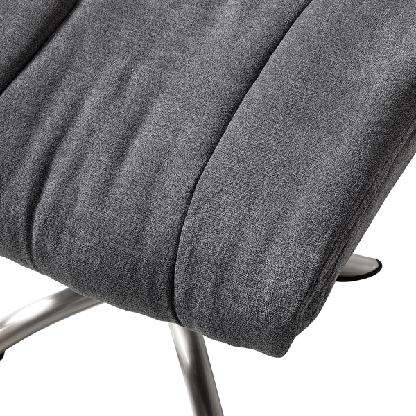Relaxsessel La Para mit Hocker - Microfaser - Grau