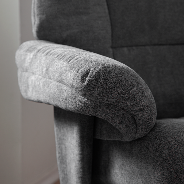 Relaxsessel La Para mit Hocker - Microfaser - Grau