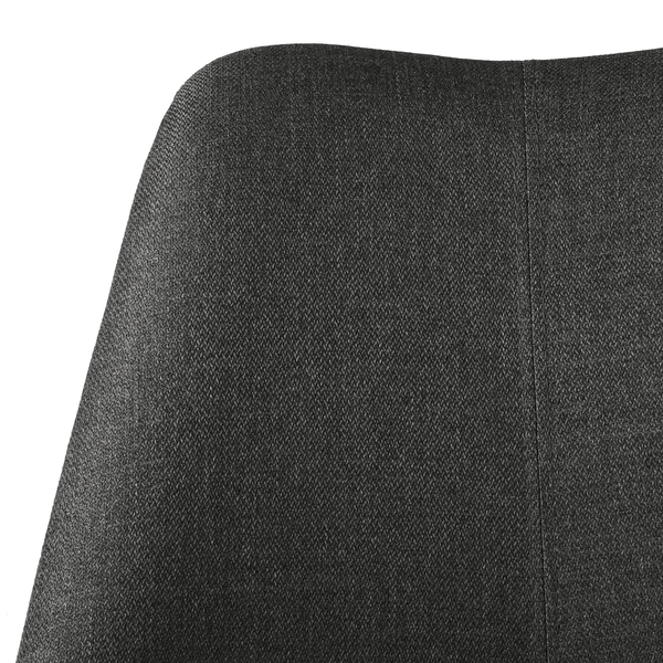 Polsterstuhl ALEDAS - Webstoff Cors: Anthrazit - Braun - 2er Set