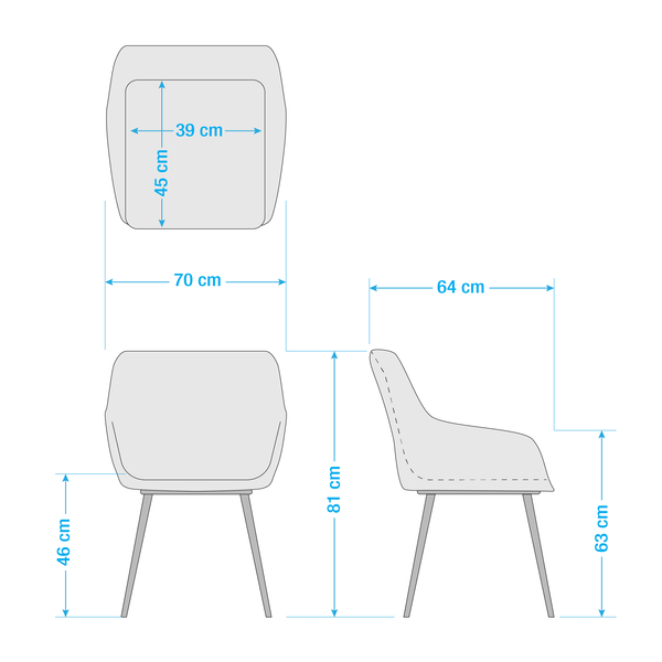Armlehnenstuhl Kantii II - Microfaser / Metall - Schwarz - Microfaser Colby: Vintage Dunkelbraun - Einzelstuhl