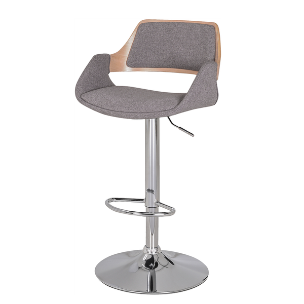 Barstuhl Bedsted - Webstoff / Metall - Anthrazit