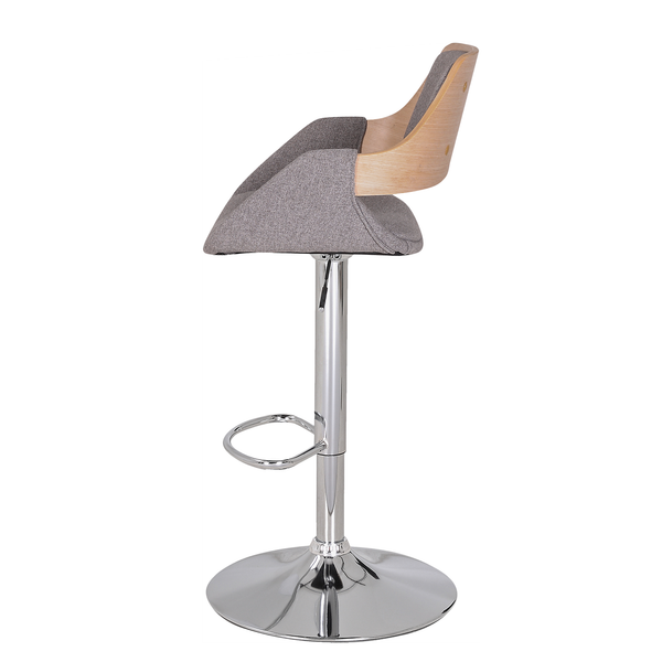 Barstuhl Bedsted - Webstoff / Metall - Anthrazit