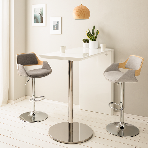 Barstuhl Bedsted - Webstoff / Metall - Anthrazit