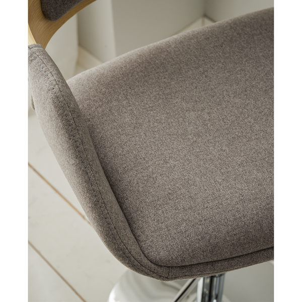 Barstuhl Bedsted - Webstoff / Metall - Anthrazit