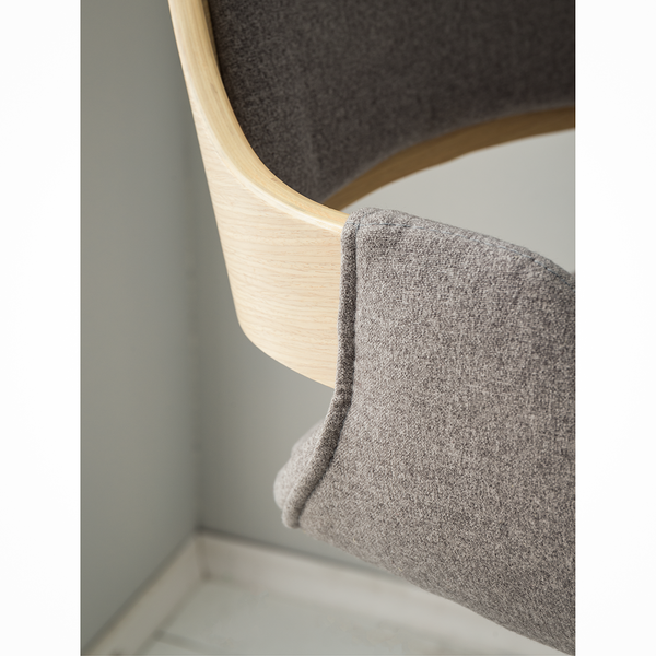 Barstuhl Bedsted - Webstoff / Metall - Anthrazit