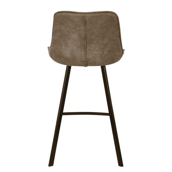 Barstuhl Epra (2er Set) - Microfaser / Metall - Vintage Schlamm