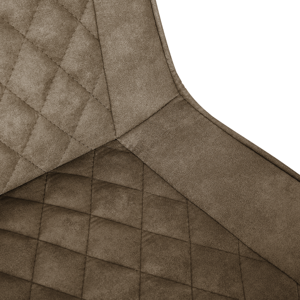 Barstuhl Epra (2er Set) - Microfaser / Metall - Vintage Schlamm