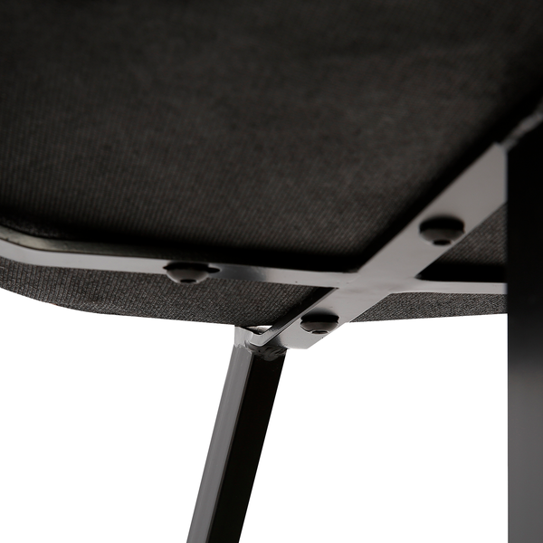 Barstuhl Luhi (2er-Set) - Microfaser / Stahl - Espresso