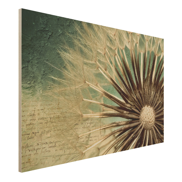 Bild Pusteblume - Birke Multiplex Holzplatte - Mehrfarbig - 90 x 60 cm
