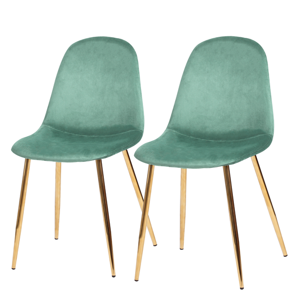 Esszimmerstuhl Yoyce II - Samt Tiru: Mint - 2er Set