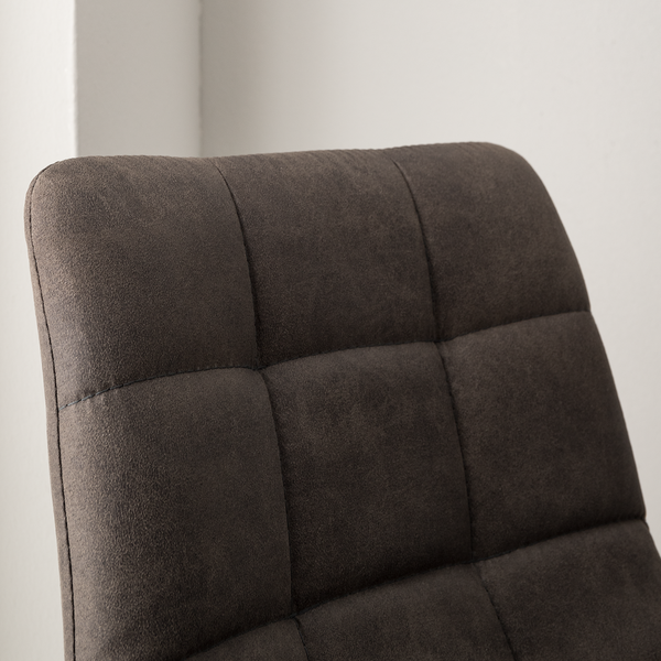 Barstuhl Donnell (2er-Set) - Microfaser / Stahl - Schwarz - Anthrazit