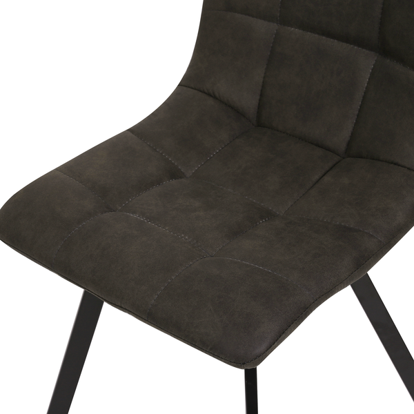 Polsterstuhl Donnell - Anthrazit - 2er Set