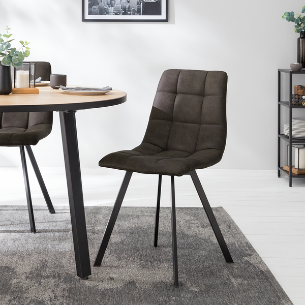 Polsterstuhl Donnell - Anthrazit - 2er Set