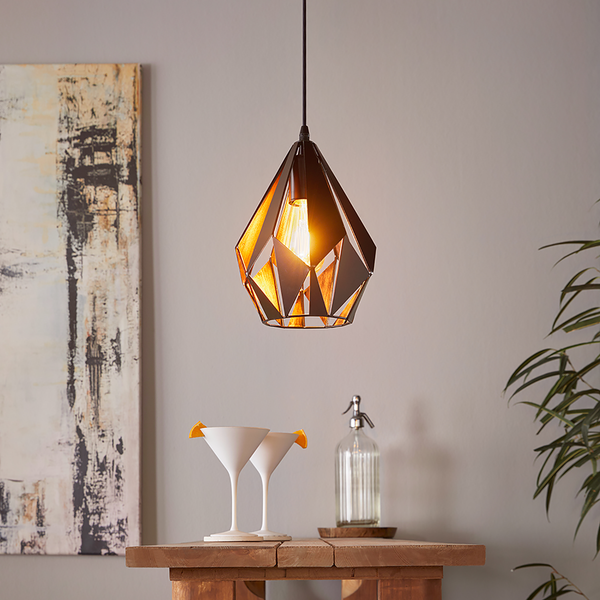 Pendelleuchte Carlton  III - Stahl - 1-flammig