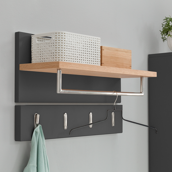 Wandgarderobe LINDHOLM - Grau