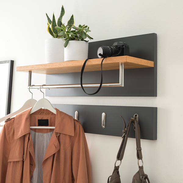 Wandgarderobe LINDHOLM - Grau