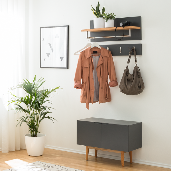 Wandgarderobe LINDHOLM - Grau