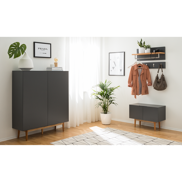 Wandgarderobe LINDHOLM - Grau