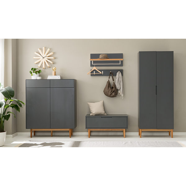 Wandgarderobe LINDHOLM - Grau