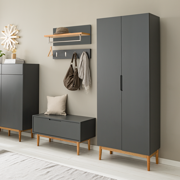Wandgarderobe LINDHOLM - Grau